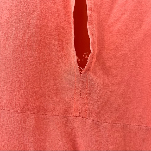 Club Monaco orange peach white lace silk top S - Picture 5 of 5
